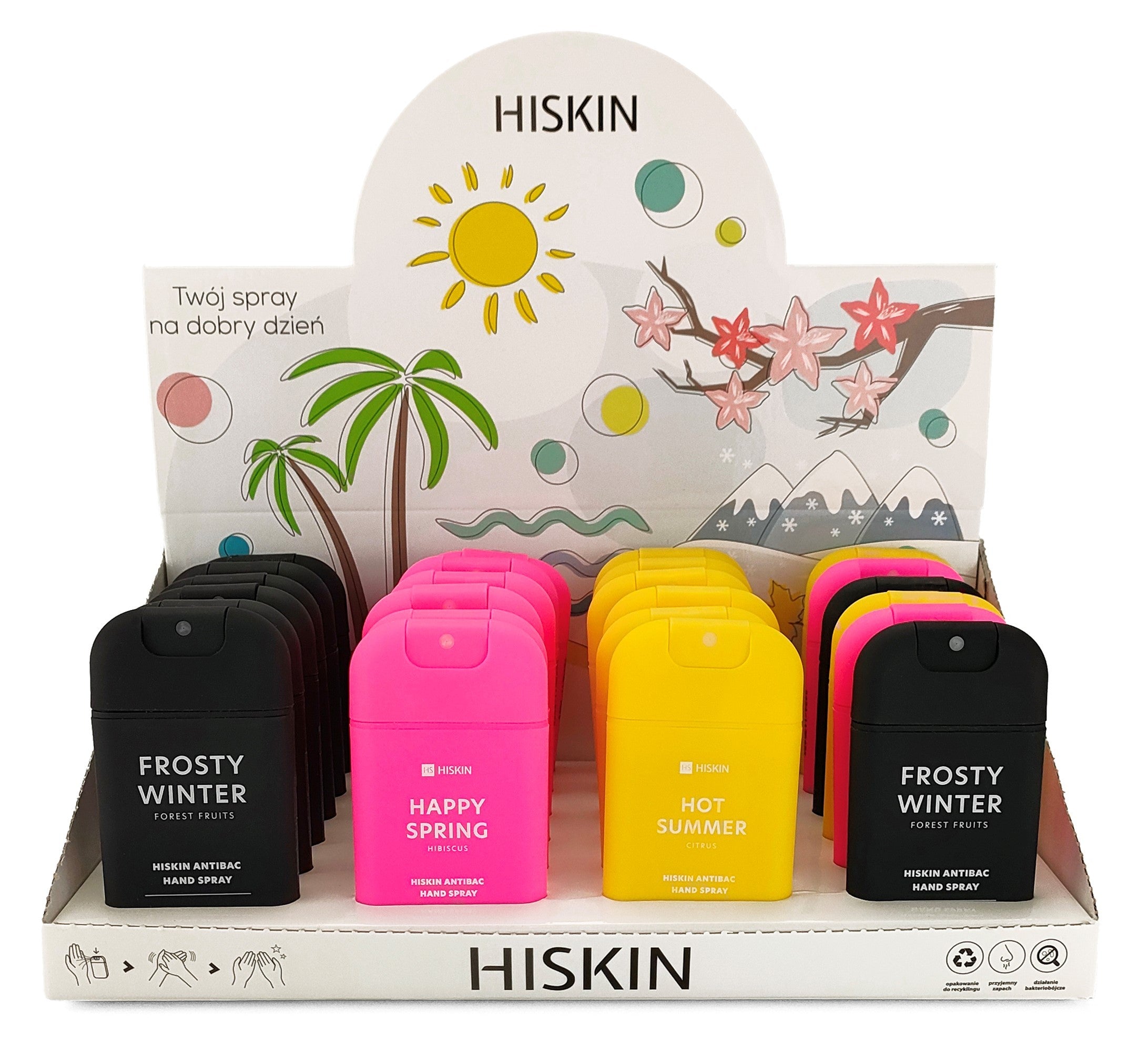 HISKIN Hot Summer Display Stand Mix 24 pcs. | Vaistine1.lt | WestPharmacy.eu