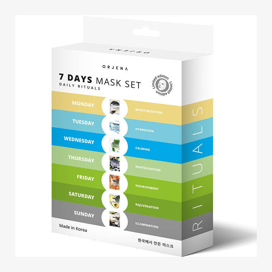 ORJENA 7 Days Mask Set A set of face masks | Vaistine1.lt | WestPharmacy.eu