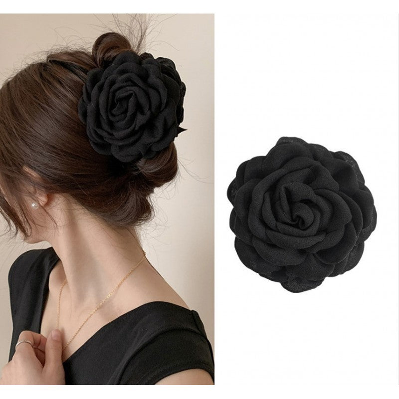 ECARLA Hairpin large buckle XL flower black rose 9cm SP288CZ | Vaistine1.lt | WestPharmacy.eu