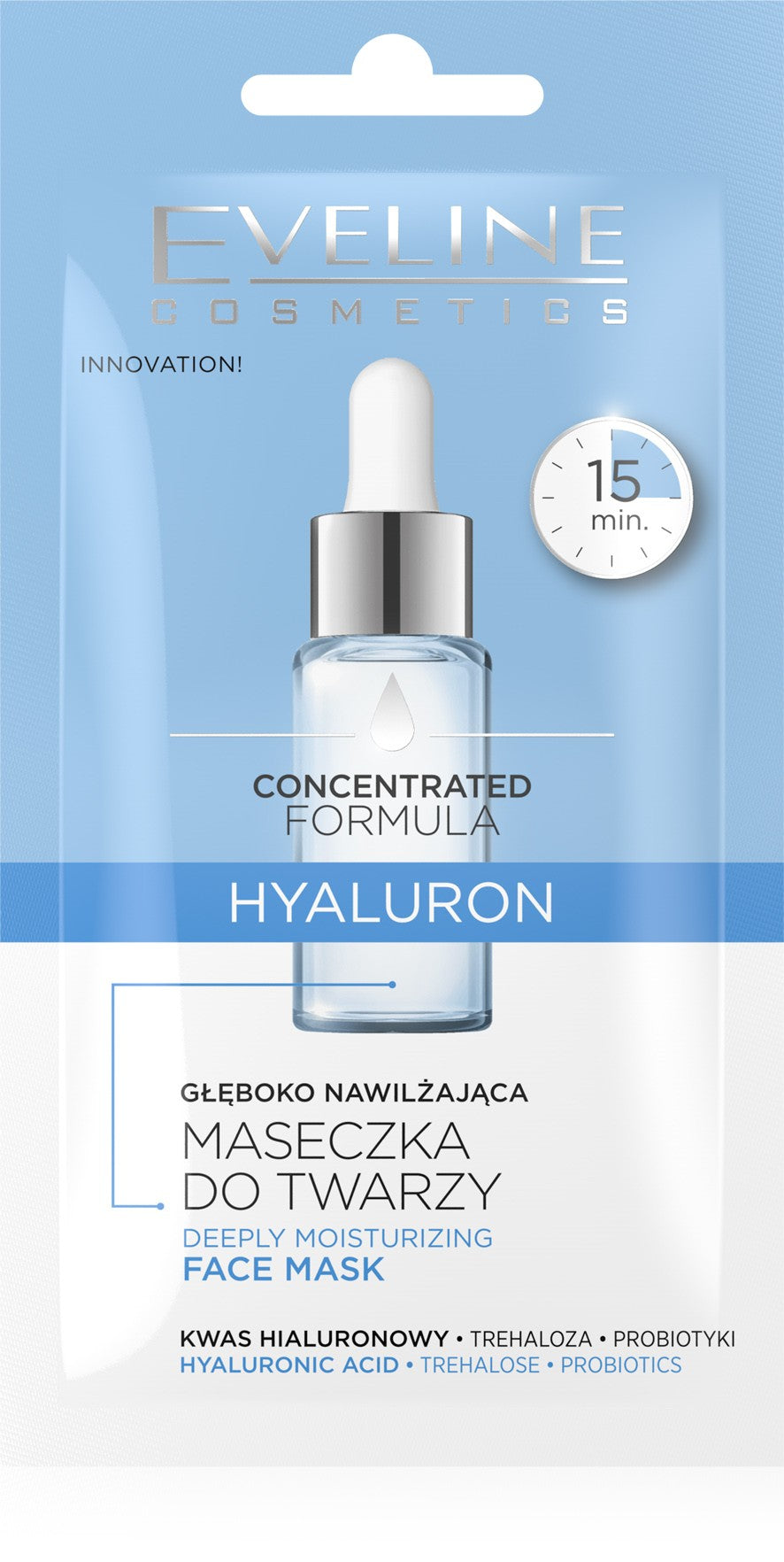 EVELINE Concentrated Formula Deeply moisturizing mask HYALURON 8 ml | Vaistine1.lt | WestPharmacy.eu