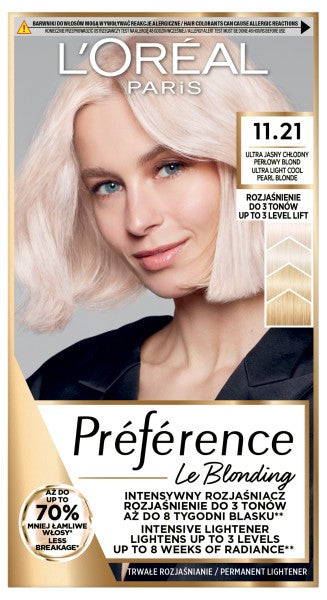 Loreal Preference Recital Hair dye 11.21 Ultra Light Cool Pearl Blonde - Vaistine1.lt | WestPharmacy.eu