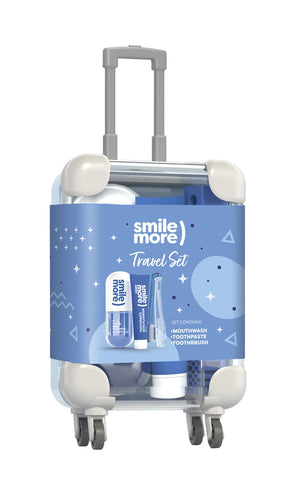 HISKIN Travel Size Dental Set - toothpaste + mouthwash + foldable toothbrush | Vaistine1.lt | WestPharmacy.eu