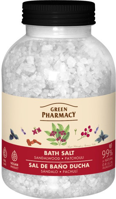 GREEN PHARMACY Bath salt sandalwood and patchouli 1000 g | Vaistine1.lt | WestPharmacy.eu