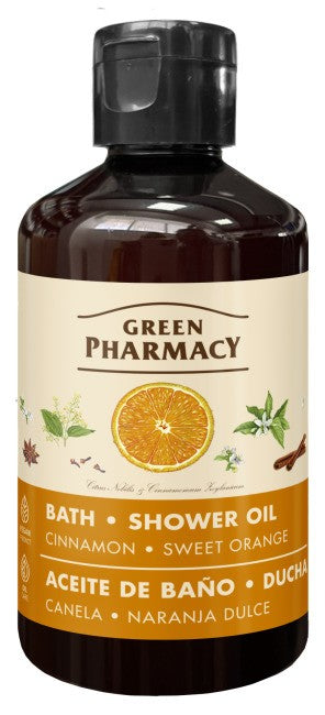 GREEN PHARMACY Cinnamon and Sweet Orange bath and shower oil 250 ml | Vaistine1.lt | WestPharmacy.eu