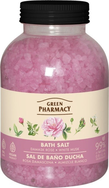 GREEN PHARMACY Bath salt Damask rose + White musk 1000 g | Vaistine1.lt | WestPharmacy.eu