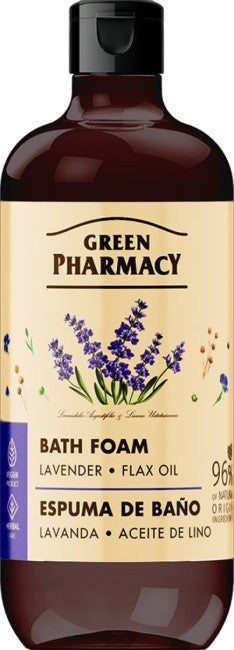 GREEN PHARMACY Bath foam Lavender + Linseed oil 500 ml | Vaistine1.lt | WestPharmacy.eu