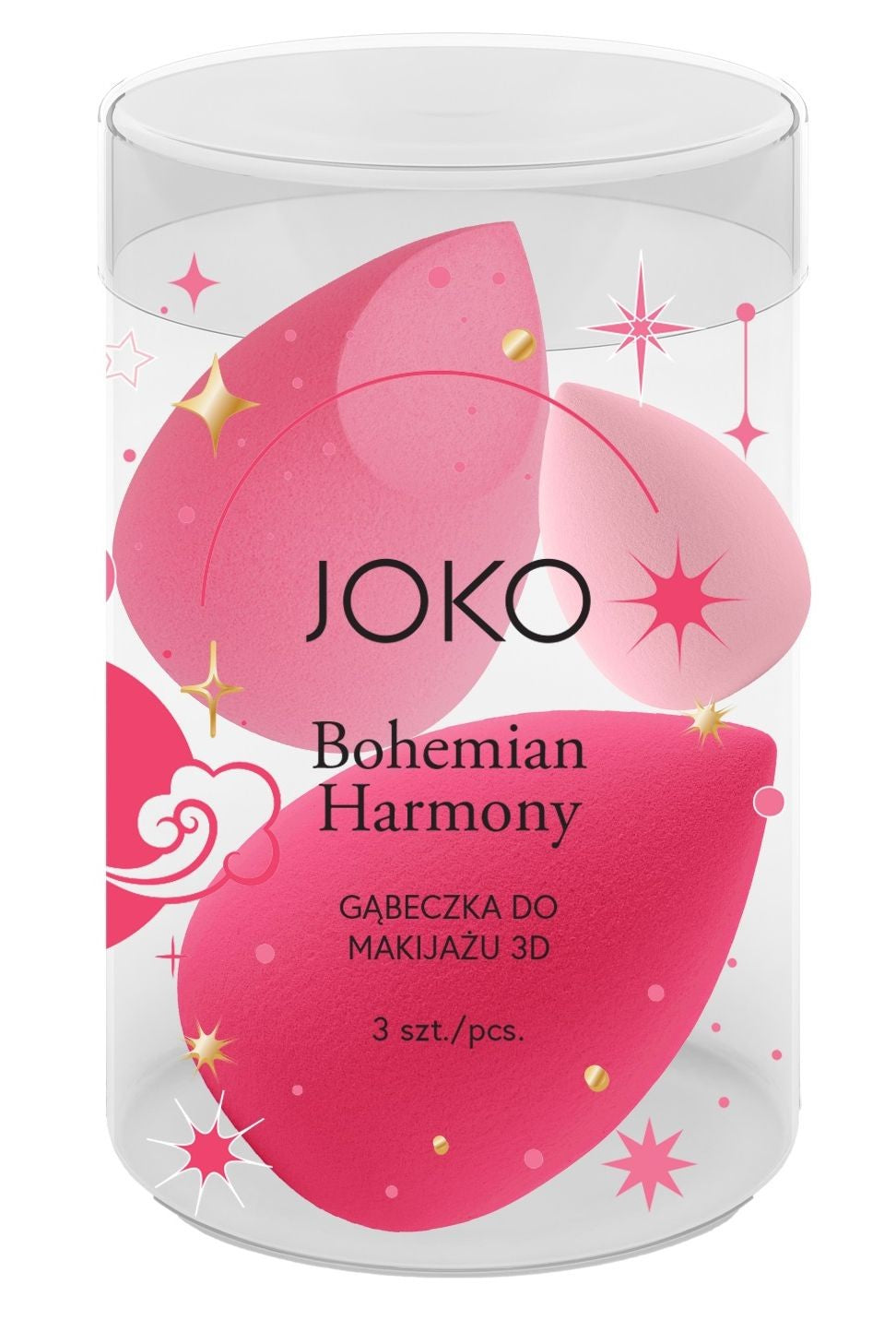 JOKO 3D Bohemian Harmony makeup sponge 1 pack - 3 pcs | Vaistine1.lt | WestPharmacy.eu