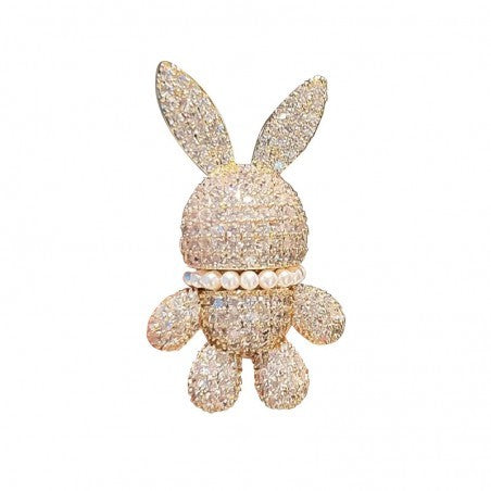 ECARLA Decorative brooch - Crystal Bunny with Pearls BZ150 | Vaistine1.lt | WestPharmacy.eu