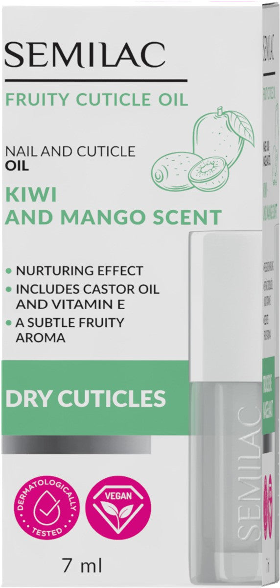 SEMILAC Nail oil SEMILAC Cuticle and Nail Oil Kiwi Mango 7 ml | Vaistine1.lt | WestPharmacy.eu