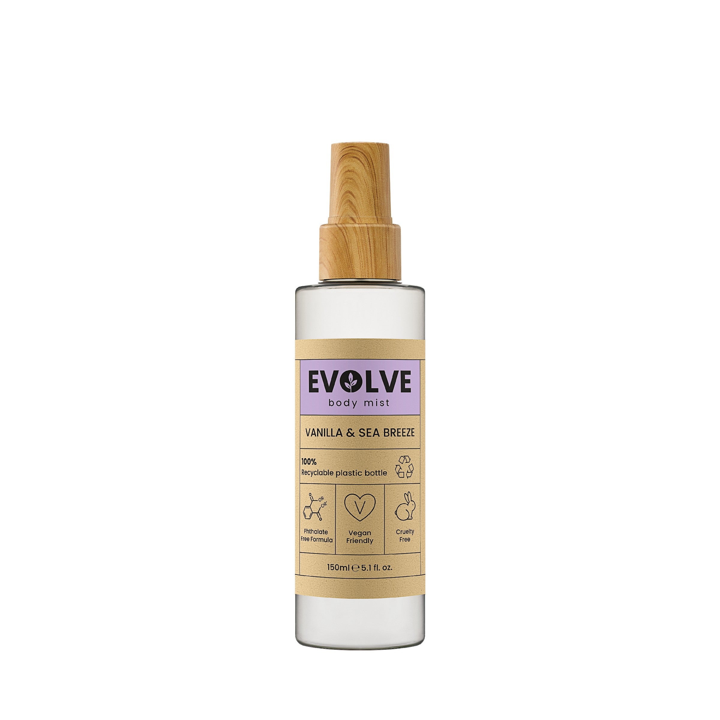 EVOLVE Vanilla & See Breeze Body Mist 150 ml | Vaistine1.lt | WestPharmacy.eu