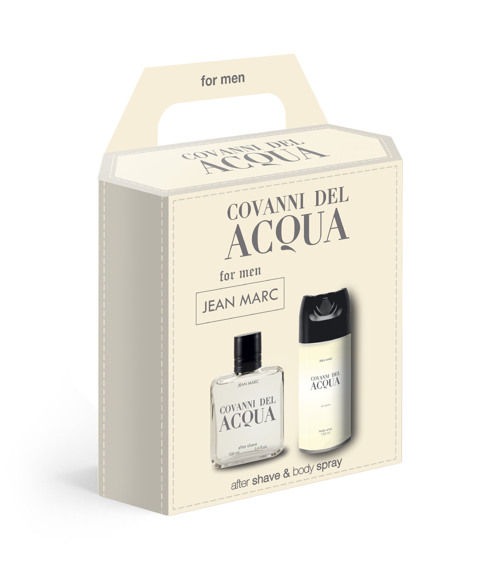 JEAN MARC Covanni Del Acqua Men's gift set - deodorant 150 ml + aftershave 100 ml | Vaistine1.lt | WestPharmacy.eu