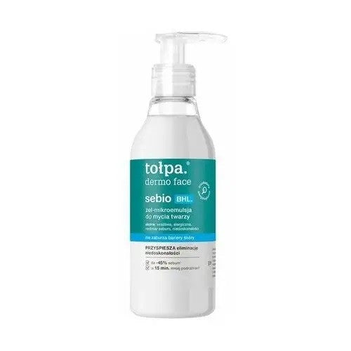TOŁPA Dermo Face Sebio BHL Gel - microemulsion for face washing 195 ml | Vaistine1.lt | WestPharmacy.eu
