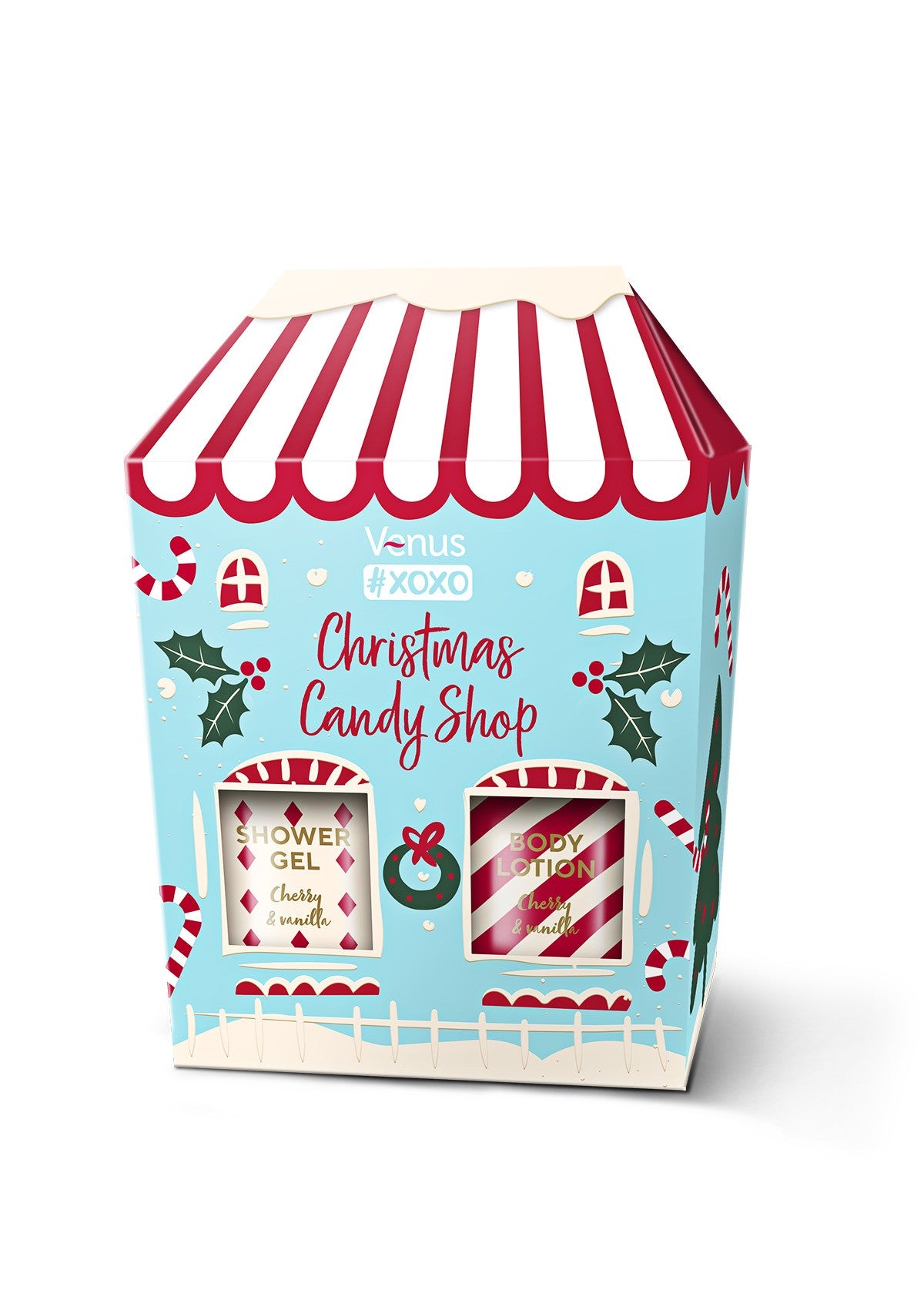 VENUS Xoxo Christmas Candy Shop gift set - Shower gel 50 ml + Body lotion 50 ml | Vaistine1.lt | WestPharmacy.eu