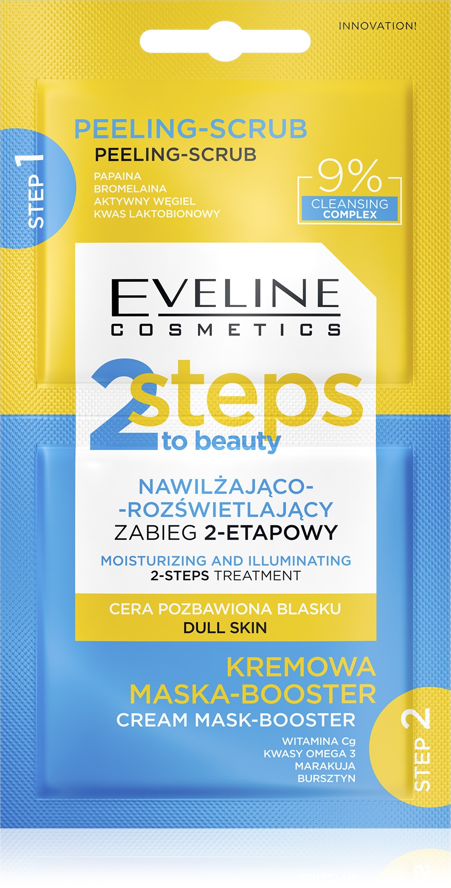 EVELINE 2Steps To Beauty 2-stage moisturizing and illuminating treatment 2x4 ml | Vaistine1.lt | WestPharmacy.eu