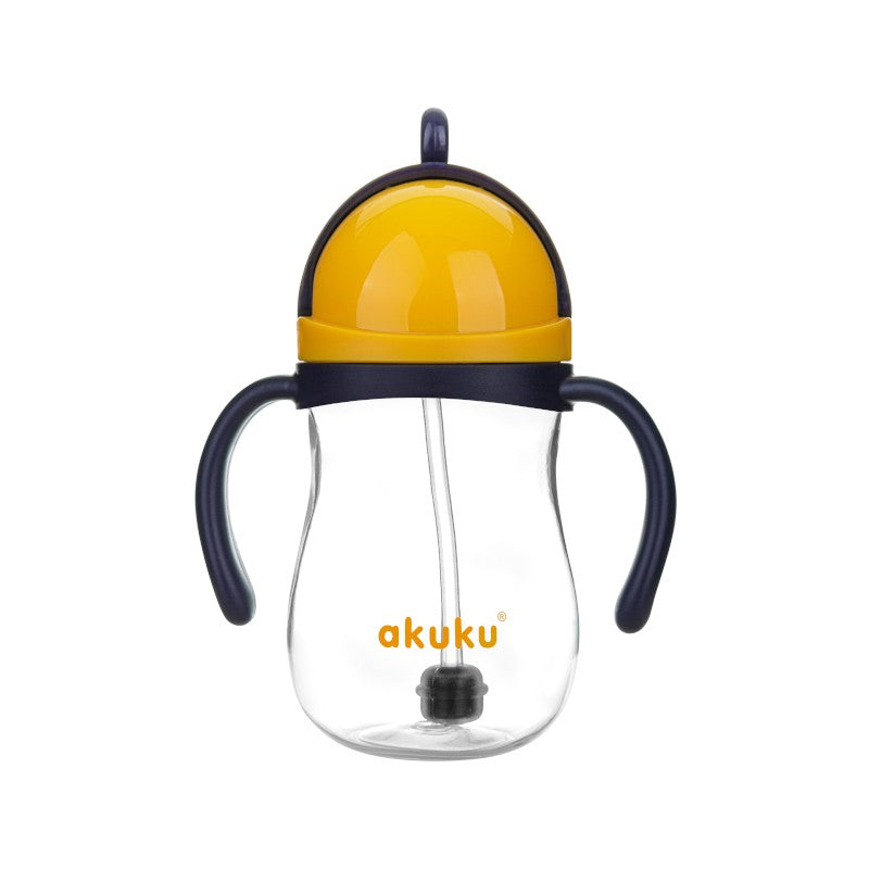 AKUKU Bottle with straw and weight Navy blue and yellow (a0165) | Vaistine1.lt | WestPharmacy.eu
