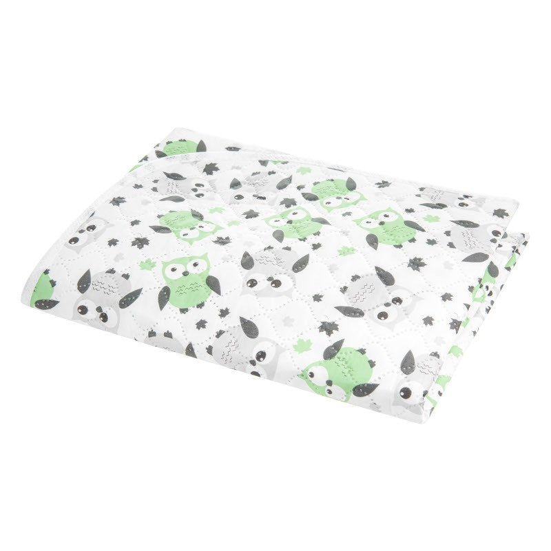 AKUKU Reusable changing pad Peva 55x70 Owls green and gray (a0258) | Vaistine1.lt | WestPharmacy.eu