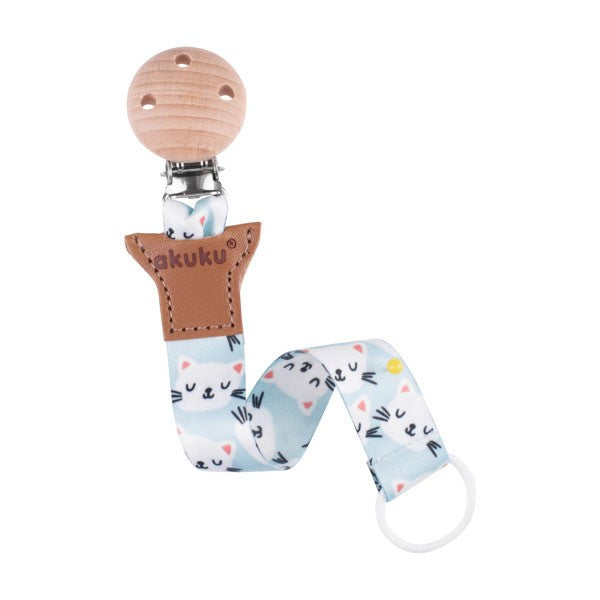 AKUKU Ribbon with clip for Kotki pacifier (a0582) | Vaistine1.lt | WestPharmacy.eu