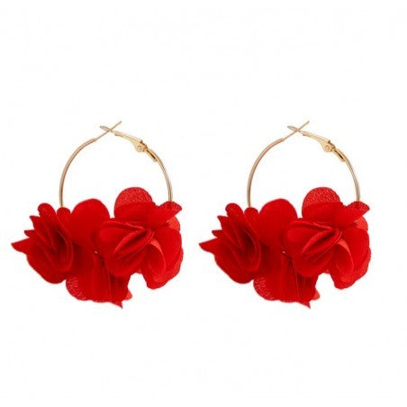 ECARLA Hanging earrings, hoops, tulle flowers K1677CZE | Vaistine1.lt | WestPharmacy.eu