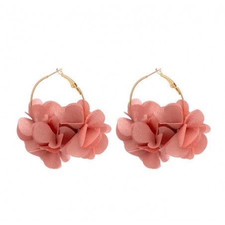 ECARLA Hanging earrings, hoops, tulle flowers K1677R | Vaistine1.lt | WestPharmacy.eu