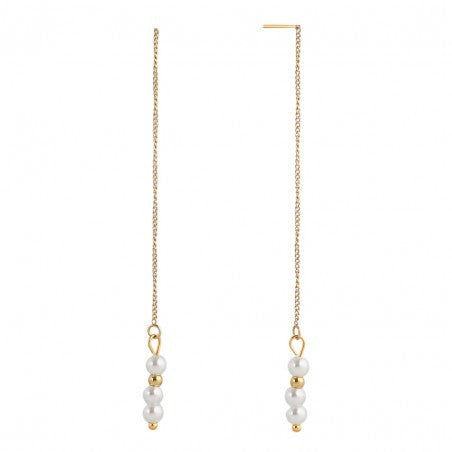 ECARLA Dangling earrings with pearls made of gold-plated stainless steel KST3276 | Vaistine1.lt | WestPharmacy.eu