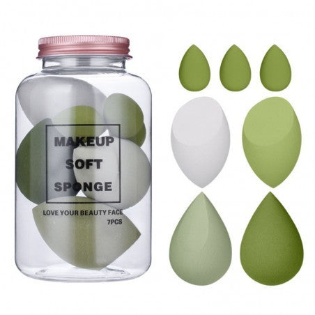ECARLA SET GB06ZIE Makeup sponges 7 pcs AVOCADO | Vaistine1.lt | WestPharmacy.eu
