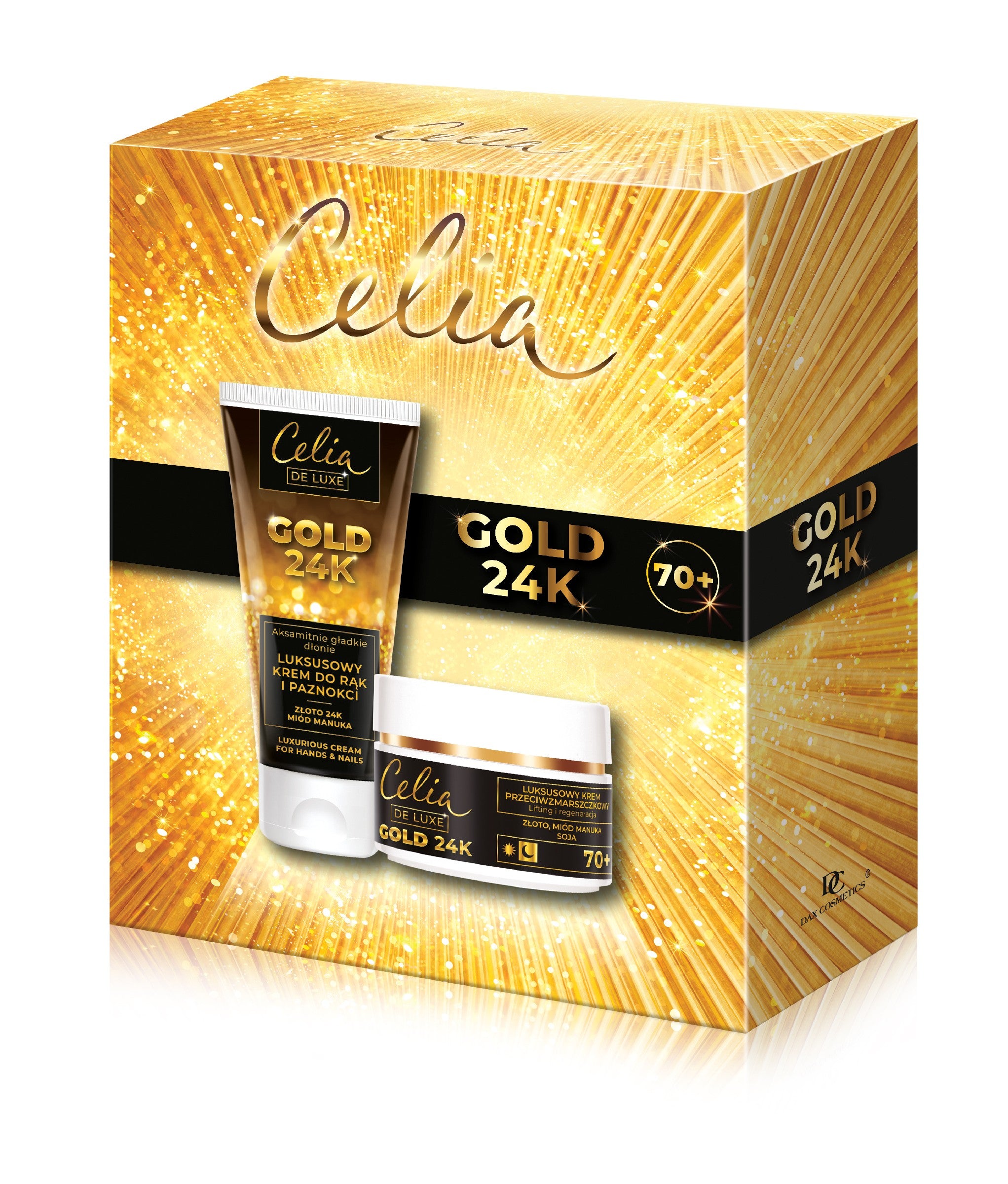 CELIA DE LUXE Gold 24K gift set (70+ day and night cream + hand cream) | Vaistine1.lt | WestPharmacy.eu