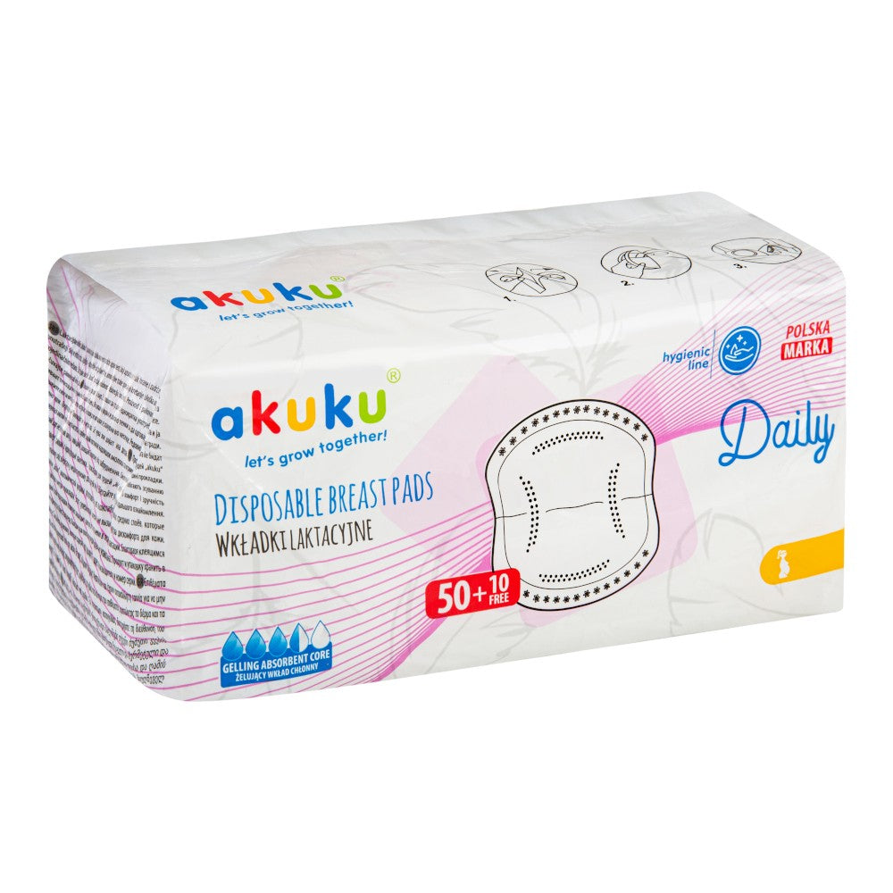 AKUKU Daily breast pads (a0160) 1 pack - 60 pcs | Vaistine1.lt | WestPharmacy.eu
