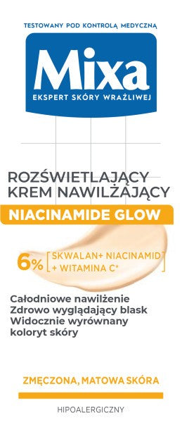 MIXA Niacinamide Glow Moisturizing - Illuminating Cream for dull and tired skin, 50 ml | Vaistine1.lt | WestPharmacy.eu