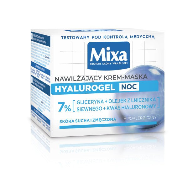 MIXA Hyalurogel Night Moisturizing Cream-Mask, 50 ml | Vaistine1.lt | WestPharmacy.eu
