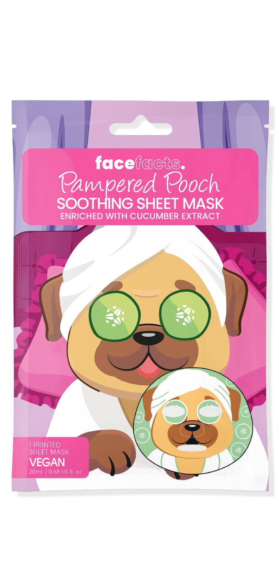 FACE FACTS Blemish Patches Moisturizing sheet mask - Pampered Pooch 1 pc. | Vaistine1.lt | WestPharmacy.eu