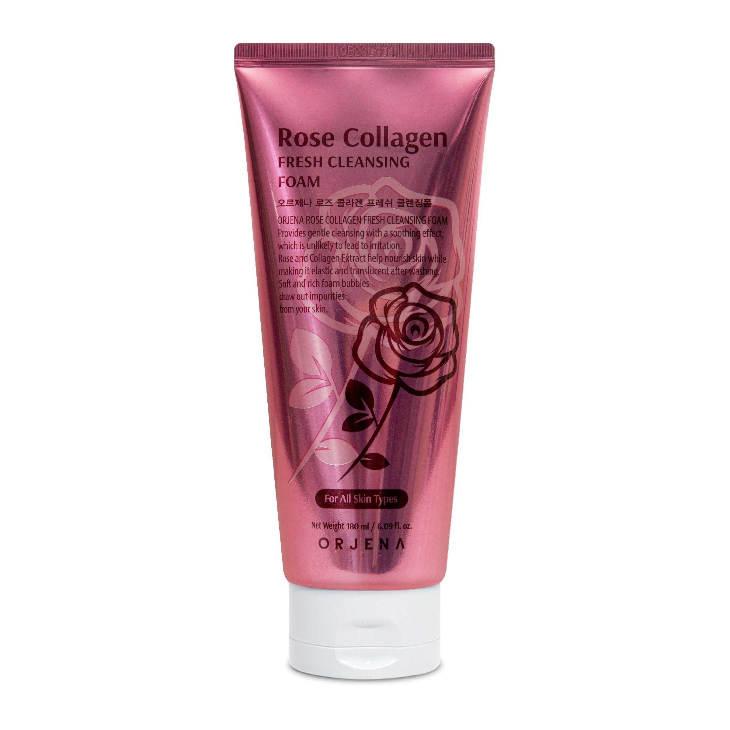 ORJENA Rose Collagen Foam Facial Cleansing Foam 180 ml | Vaistine1.lt | WestPharmacy.eu