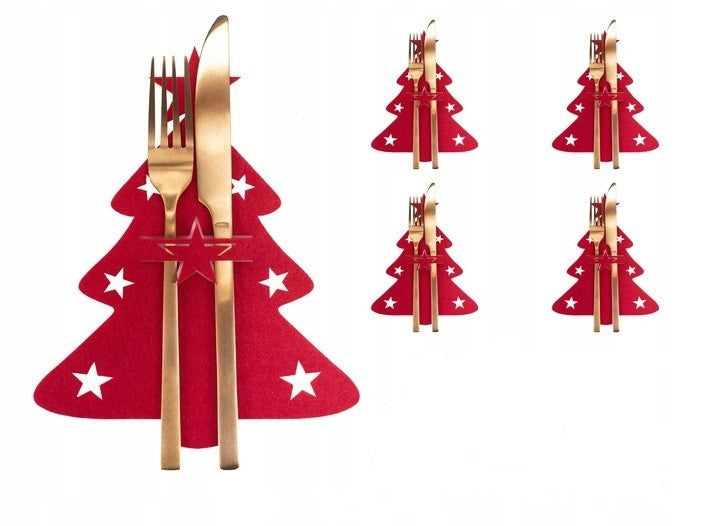 ECARLA Christmas decoration - Cutlery case - Christmas tree 1 pack. - 4 pcs. | Vaistine1.lt | WestPharmacy.eu