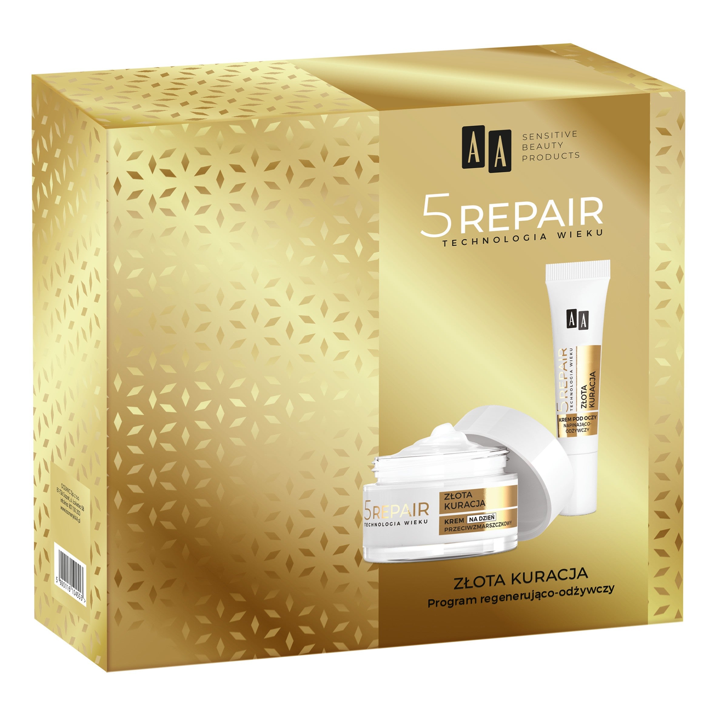 AA Age Technology 5Repair 60+ Gold Treatment gift set (Day Cream 50 ml + Eye Cream 15 ml) | Vaistine1.lt | WestPharmacy.eu