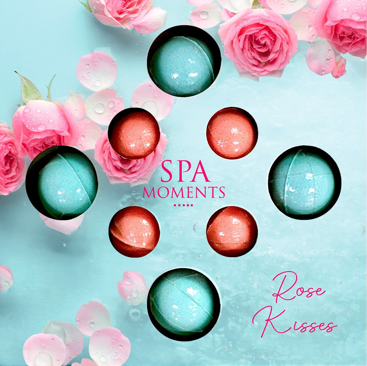 CHLAPU CHLAP Set of Rose Kisses bath bombs 4x30g, 4x20g - blue | Vaistine1.lt | WestPharmacy.eu
