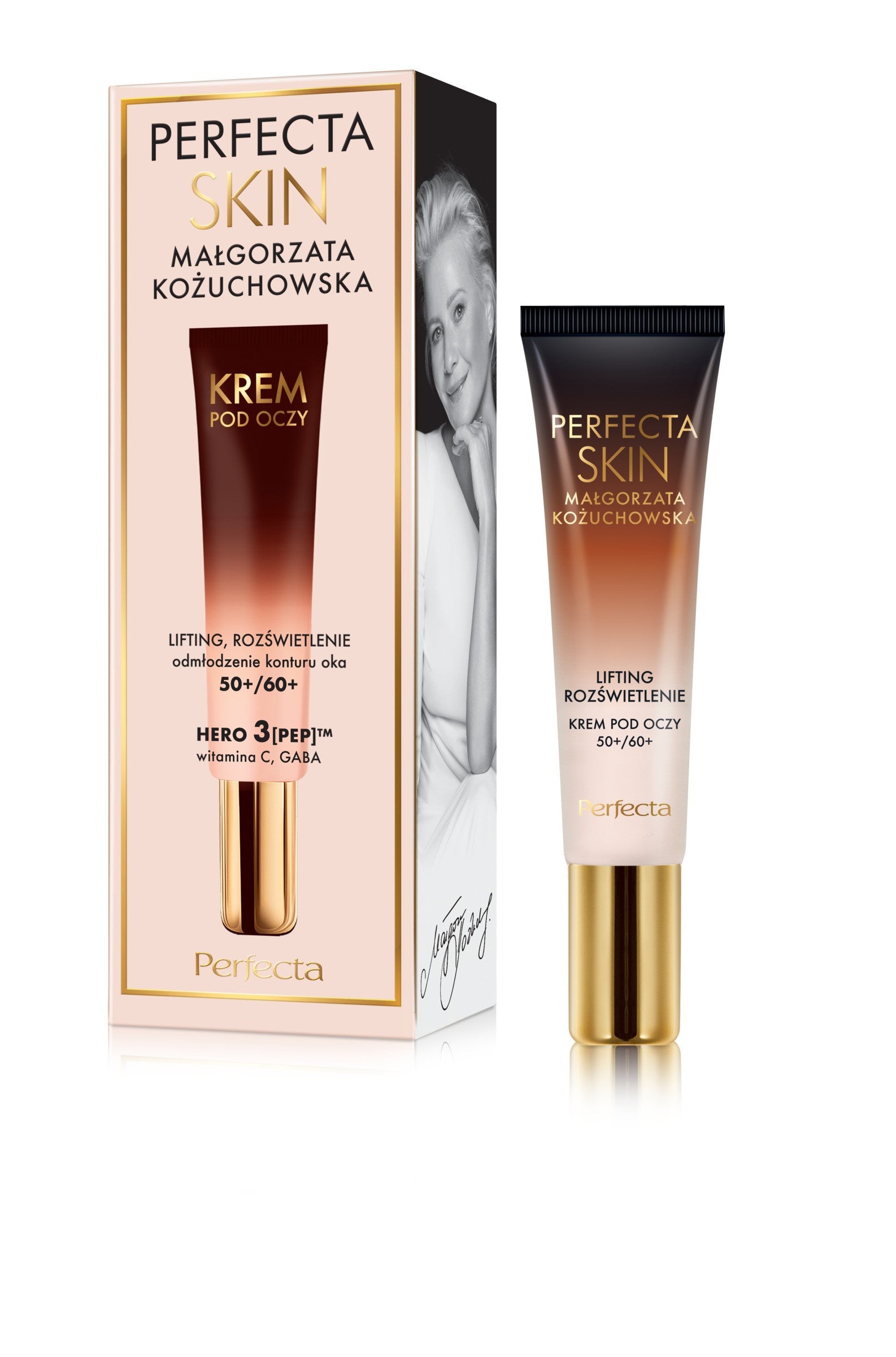 PERFECTA Skin Małgorzata Kożuchowska 50+/60+ Lifting and illuminating cream for under the eyes and eyelids 15 ml | Vaistine1.lt | WestPharmacy.eu