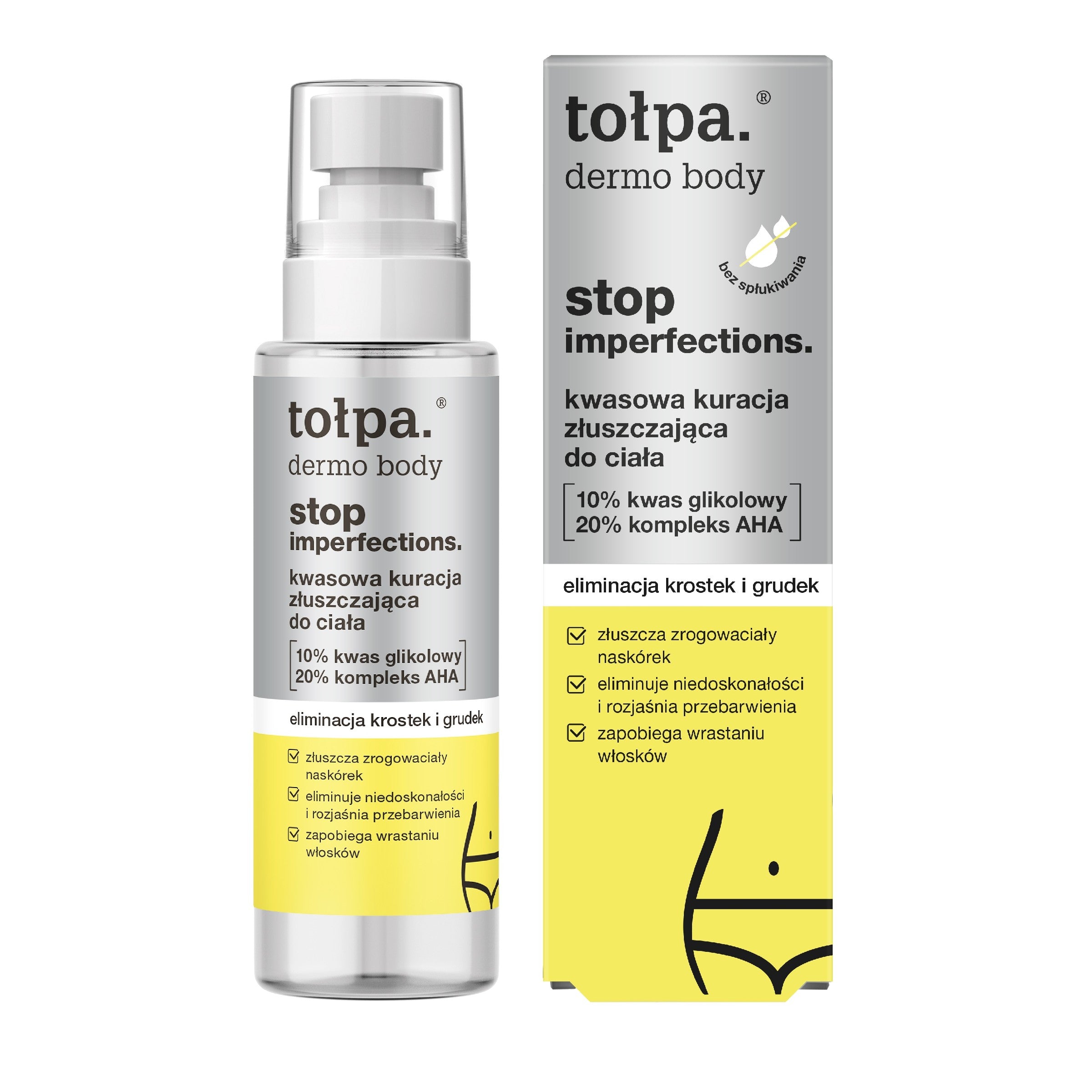 TOŁPA Dermo Body Stop Imperfections Acid exfoliating treatment for the body - elimination of pimples and lumps 100 ml | Vaistine1.lt | WestPharmacy.eu