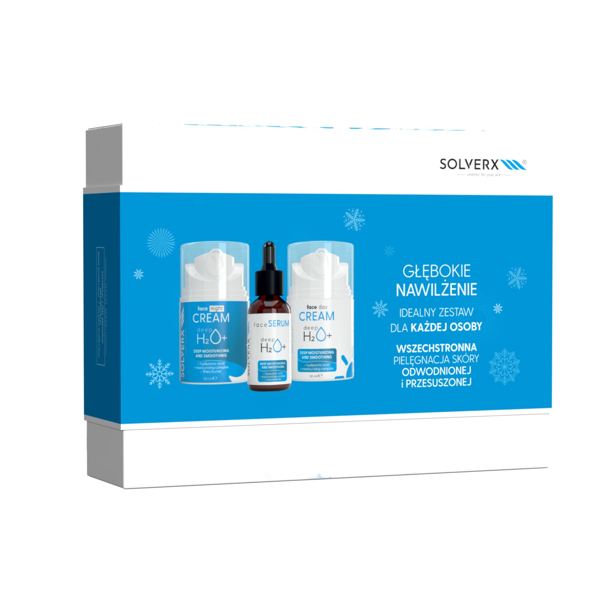 SOLVERX Gift Set Deep Moisturization Day Cream + Night Cream and Face Serum | Vaistine1.lt | WestPharmacy.eu