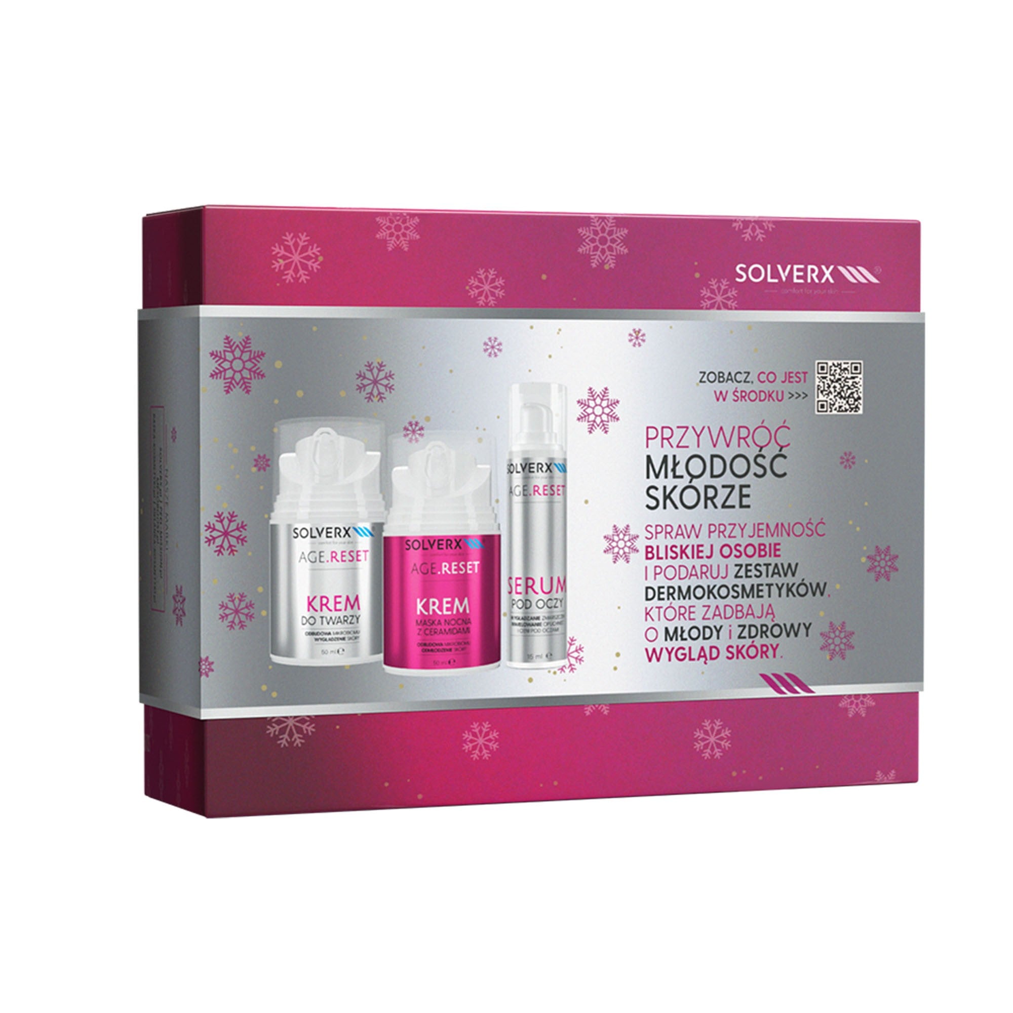 SOLVERX Gift Set Restore Youth to Your Skin Eye Serum + Rejuvenating Cream + Cream - Night Mask | Vaistine1.lt | WestPharmacy.eu