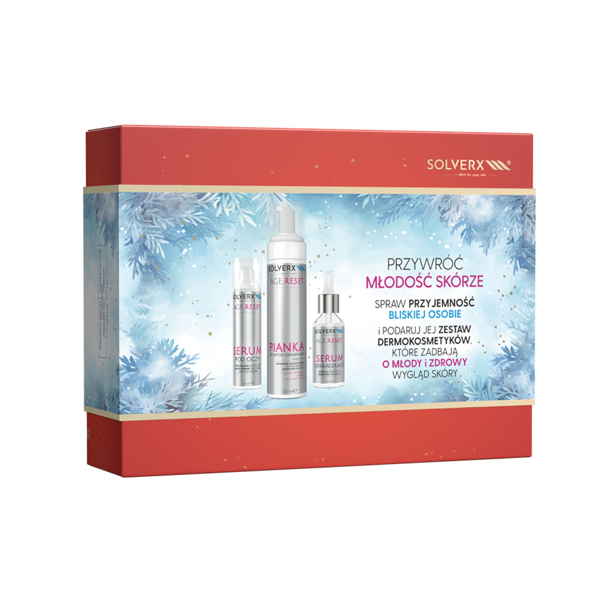 SOLVERX Gift Set Restore Youth to Your Skin Eye Serum + Foam + Rejuvenating Serum | Vaistine1.lt | WestPharmacy.eu