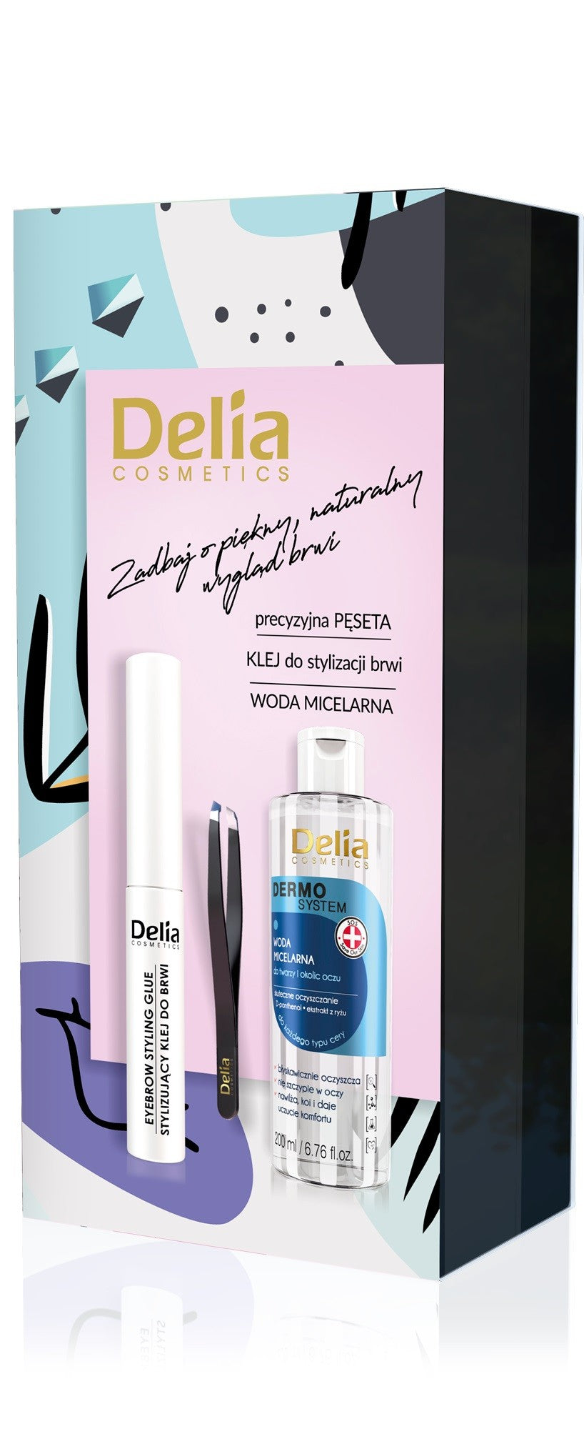 DELIA Makeup Set 1 Micellar Water + Glue + Tweezers | Vaistine1.lt | WestPharmacy.eu