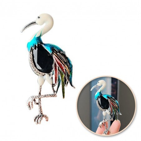 ECARLA Decorative Brooch - Colorful Crane BZ162 - Vaistine1.lt | WestPharmacy.eu