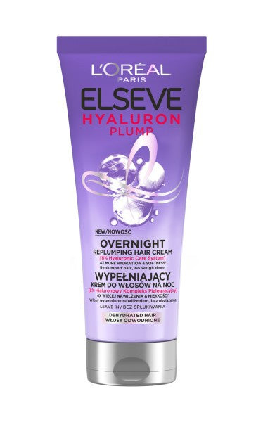 LOREAL ELSEVE Hyaluron Plump Filling Night Cream for dehydrated hair 200 ml - Vaistine1.lt | WestPharmacy.eu