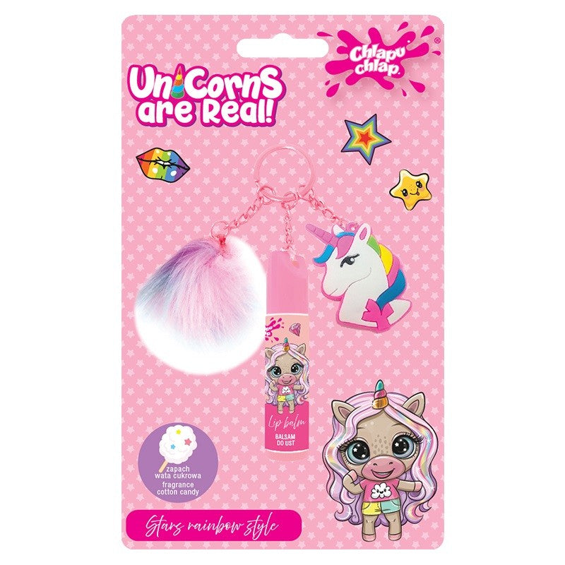 CHLAPU CHLAP Unicorns pendant lip balm - cotton candy 3.5 g - Vaistine1.lt | WestPharmacy.eu
