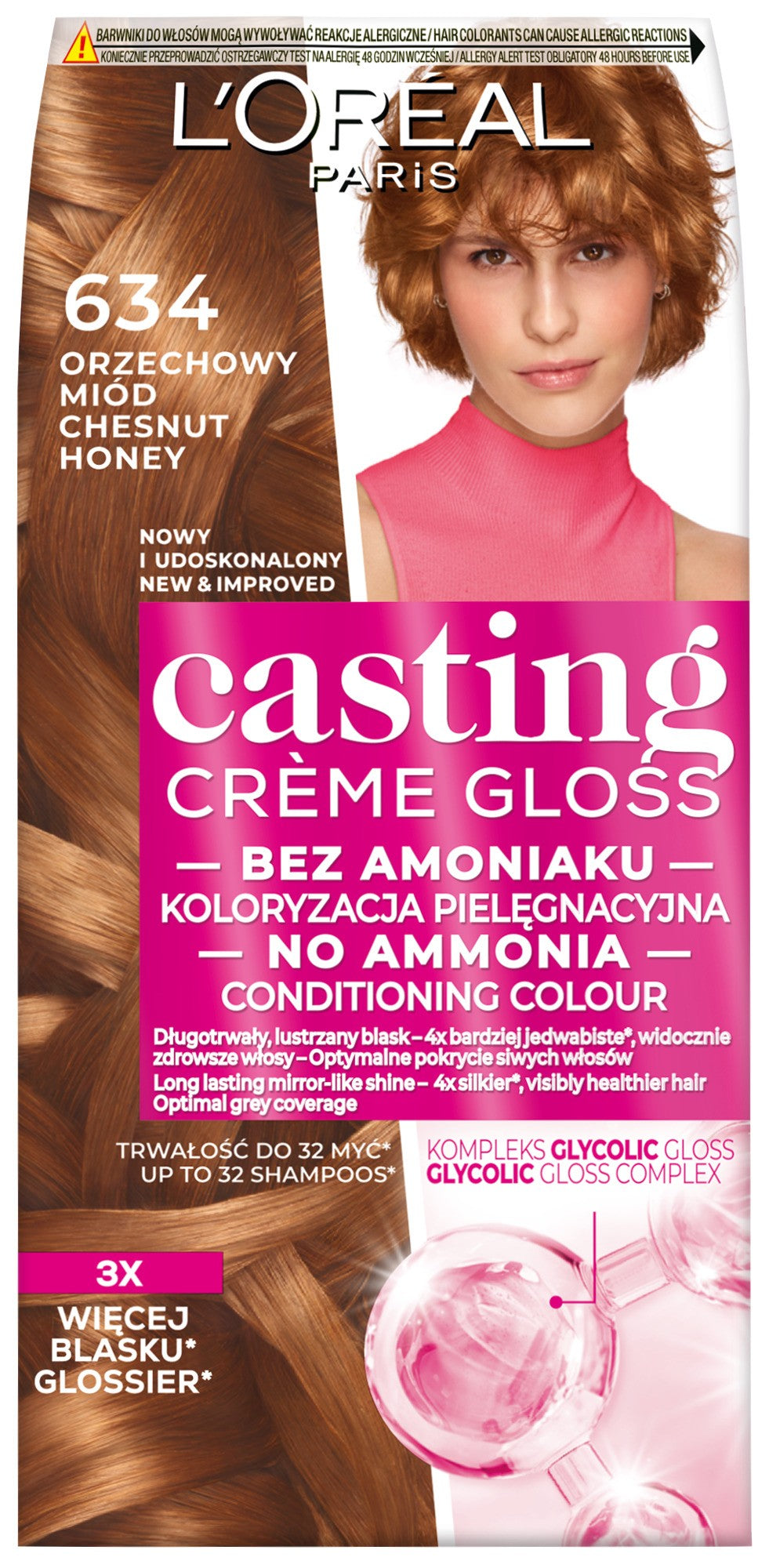 LOREAL Casting Creme Gloss Cream Colour No. 634 Walnut Honey - Vaistine1.lt | WestPharmacy.eu