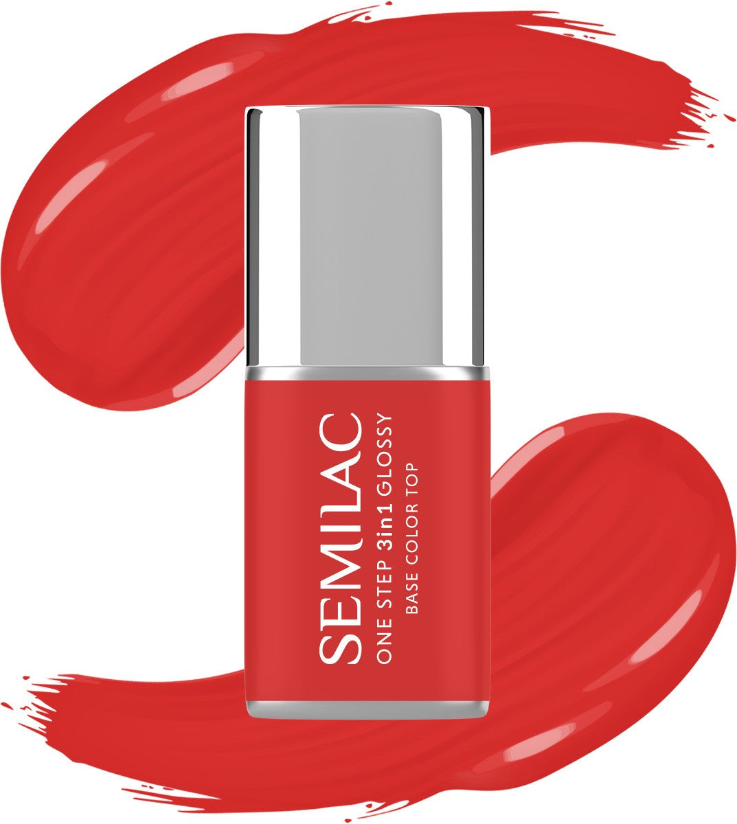 SEMILAC One Step Glossy 3in1 Nail Hybrid Varnish S530 Scarlet 7ml - Vaistine1.lt | WestPharmacy.eu
