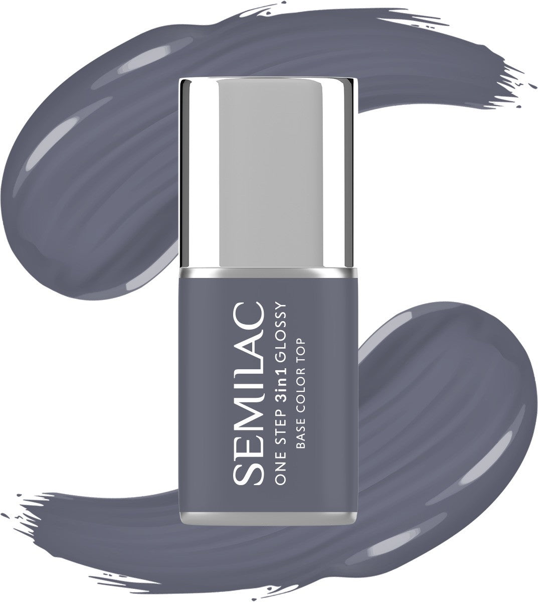 SEMILAC One Step Glossy 3in1 Nail Hybrid Varnish S185 Stone Grey 7ml - Vaistine1.lt | WestPharmacy.eu