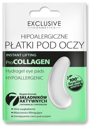 EXCLUSIVE COSMETICS Pro-collagen Hypoallergen Lifting Eye Patches 1 pair - Vaistine1.lt | WestPharmacy.eu