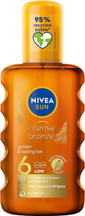 NIVEA SUN Intense Bronze Carotene spray sunscreen oil SPF6 200 ml - Vaistine1.lt | WestPharmacy.eu