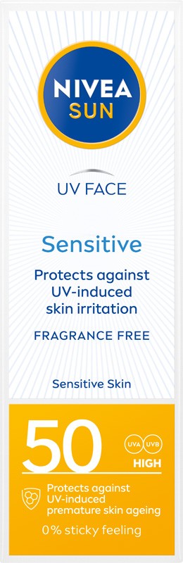 NIVEA SUN Sensitive Face Cream for sensitive skin SPF50 50 ml - Vaistine1.lt | WestPharmacy.eu