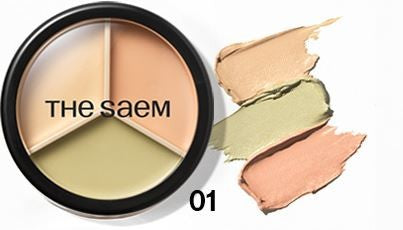 SAEM Cover Perfection Triple Pot Face Concealer 01 Correct Beige - Vaistine1.lt | WestPharmacy.eu